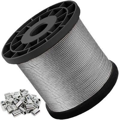 Harga yang bagus AISI304/304L/316/316L Tali kawat stainless steel dengan konstruksi 1x7 1x19 1x37 dan kekuatan tarik 1570Mpa on line
