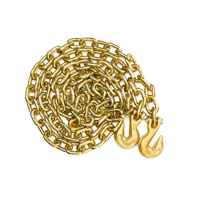 Harga yang bagus G70 5/16'x20'x4700lbs dengan Clevis Grab Hook Grade 70 Binder Chain dengan Clevis Grab Hooks untuk Transportasi Menarik on line
